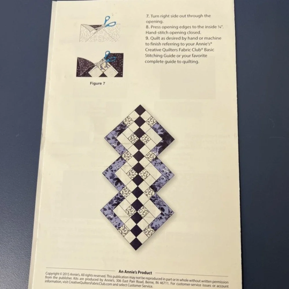 Annie's‎ Creative Quilters Fabric Club Everything Blue 2 Collection Table Runner